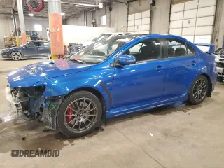 2015 Mitsubishi Lancer Evolution Final Edition with VIN JA32W7FV6FU028162, listed as a Copart auction lot 44627255 with 129,831 mi miles and Salvage Title. Bid and sale history available at carsss.com. Image 1.