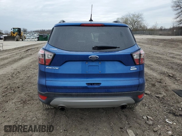 2018 Ford Escape SEL with VIN 1FMCU0HD2JUD17843, listed as a Copart auction lot 52518245 with 54,009 mi miles and Salvage Title. Bid and sale history available at carsss.com. Image 6.