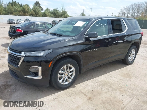 2023 Chevrolet Traverse LS with VIN 1GNERFKW6PJ103791, listed as a IAAI auction lot 42073300 with 47,105 mi miles and . Bid and sale history available at DreamBid. Image 2.