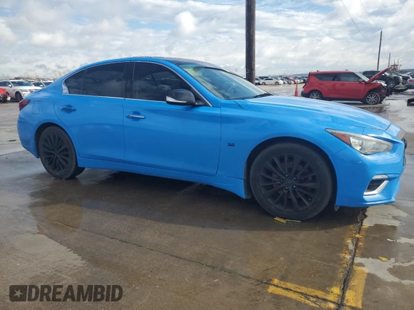 2018 Infiniti Q50 Sport with VIN JN1EV7AP3JM360808, listed as a Copart auction lot 43242355 with 57,089 mi miles and Clean Title. Bid and sale history available at carsss.com. Image 4.