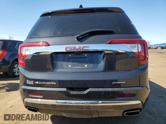 2020 GMC Acadia Denali with VIN 1GKKNXLS6LZ222918, listed as a Copart auction lot 53635895 with 42,990 mi miles and Salvage title. Bid and sale history available at DreamBid. Image 6.
