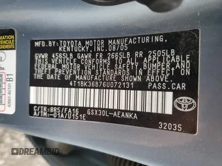 2006 Toyota Avalon XL with VIN 4T1BK36B76U072131, listed as a Copart auction lot 47481425 with 168,181 mi miles and Salvage Title. Bid and sale history available at carsss.com. Image 14.