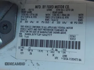 2015 Ford Transit Connect XLT with VIN NM0LS7F72F1202777, listed as a IAAI auction lot 42004476 with 120,661 mi miles and . Bid and sale history available at DreamBid. Image 9.