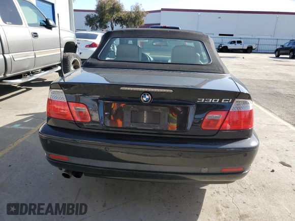 2006 BMW 3 Series 330Ci with VIN WBABW53496PZ40295, listed as a Copart auction lot 45374325 with 116,923 mi miles and Salvage Title. Bid and sale history available at carsss.com. Image 6.