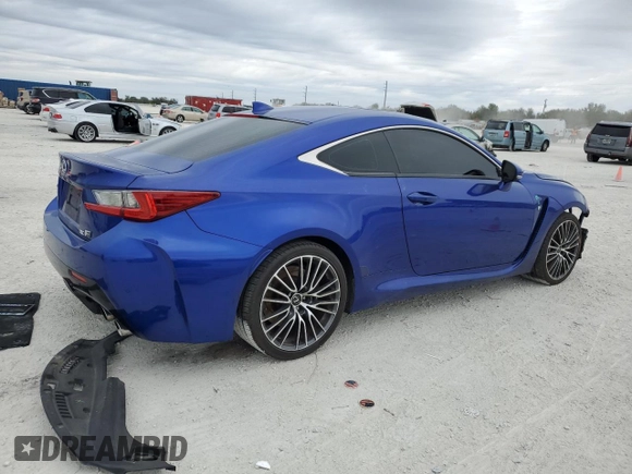 2015 Lexus RC F z VIN JTHHP5BC2F5003690, wystawiony jako Copart lot #88348435 z przebiegiem 98 710 mil mil oraz Szkoda całkowita • Salvage title. Historia ofert i sprzedaży dostępna na DreamBid. Obrazek 3.