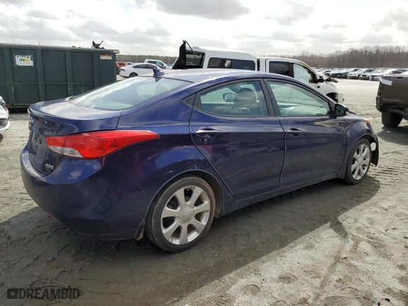 2013 Hyundai Elantra GLS with VIN 5NPDH4AE7DH288619, listed as a Copart auction lot 47264565 with 186,968 mi miles and Salvage Title. Bid and sale history available at carsss.com. Image 3.