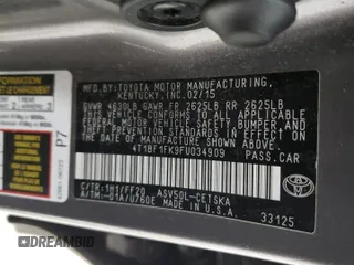 2015 Toyota Camry XLE with VIN 4T1BF1FK9FU034909, listed as a Copart auction lot 45653475 with 213,385 mi miles and Salvage Title. Bid and sale history available at carsss.com. Image 13.