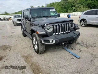 2022 Jeep Wrangler Unlimited Sahara with VIN 1C4HJXEG1NW156485, listed as a Copart auction lot 53895925 with 45,564 mi miles and Salvage title. Bid and sale history available at DreamBid. Image 14.