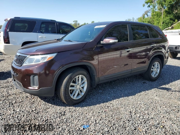 2015 Kia Sorento LX with VIN 5XYKT3A6XFG640952, listed as a Copart auction lot 53365165 with 126,266 mi miles and Salvage Title. Bid and sale history available at carsss.com. Image 1.