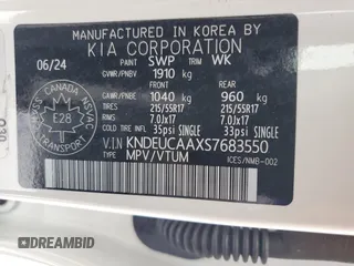 2025 Kia Seltos S with VIN KNDEUCAAXS7683550, listed as a Copart auction lot 44148625 with 26,602 mi miles and Salvage Title. Bid and sale history available at carsss.com. Image 14.