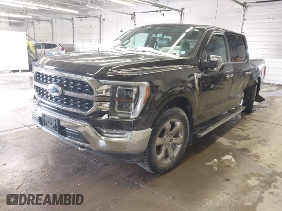 2021 Ford F-150 XL with VIN 1FTFW1E8XMFA47553, listed as a IAAI auction lot 41496255 with 83,711 mi miles. Bid and sale history available at carsss.com. Image 2.