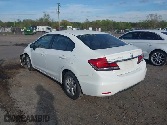 2014 Honda Civic Sedan LX with VIN 2HGFB2F5XEH500867, listed as a IAAI auction lot 42085437 with 92,687 mi miles. Bid and sale history available at carsss.com. Image 3.