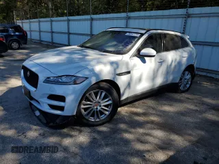 2018 Jaguar F-Pace 35t Prestige with VIN SADCK2EV7JA261102, listed as a Copart auction lot 76942774 with 58,955 mi miles and Salvage title. Bid and sale history available at DreamBid. Image 1.