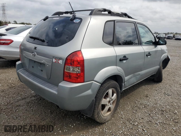 2005 Hyundai Tucson GL with VIN KM8JM12B05U223583, listed as a Copart auction lot 47685815 with 187,736 mi miles and Salvage Title. Bid and sale history available at carsss.com. Image 3.