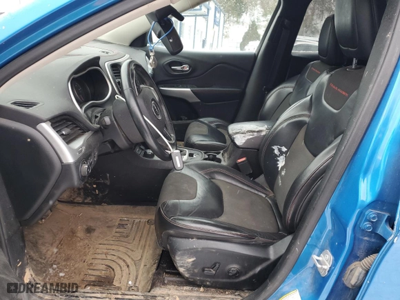 2018 Jeep Cherokee Trailhawk with VIN 1C4PJMBX5JD548695, listed as a Copart auction lot 41658465 with 123,808 mi miles and Salvage Title. Bid and sale history available at carsss.com. Image 7.