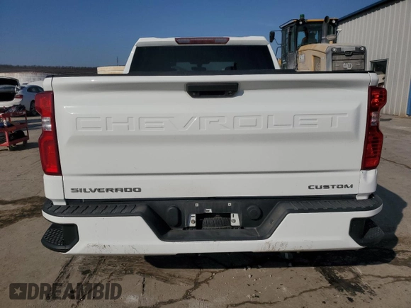 2020 Chevrolet Silverado 1500 Custom with VIN 1GCPWBEH1LZ179009, listed as a Copart auction lot 46751705 with 77,057 mi miles and Salvage Title. Bid and sale history available at carsss.com. Image 6.