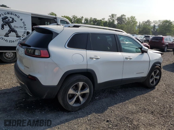 2019 Jeep Cherokee Limited with VIN 1C4PJMDX1KD293624, listed as a Copart auction lot 61102005 with 57,321 mi miles and Salvage title. Bid and sale history available at DreamBid. Image 3.