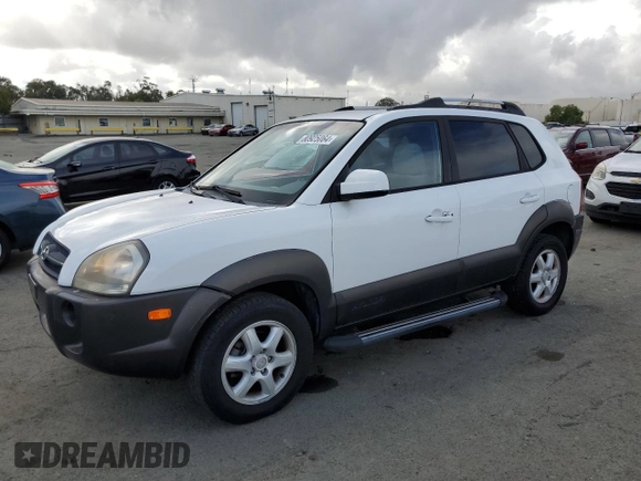 2005 Hyundai Tucson GLS with VIN KM8JN12D15U068721, listed as a Copart auction lot 80925064 with 105,854 mi miles and Clean Title. Bid and sale history available at carsss.com. Image 1.