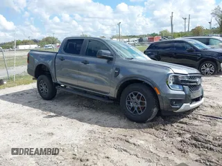 2024 Ford Ranger XLT with VIN 1FTER4HH8RLE43554, listed as a IAAI auction lot 41638799 with 1,623 mi miles. Bid and sale history available at carsss.com. Image 1.