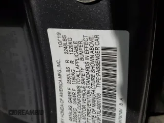 2020 Honda Accord with VIN 1HGCV3F1XLA001706, listed as a Copart auction lot 43339105 with 83,017 mi miles and Salvage Title. Bid and sale history available at DreamBid. Image 12.