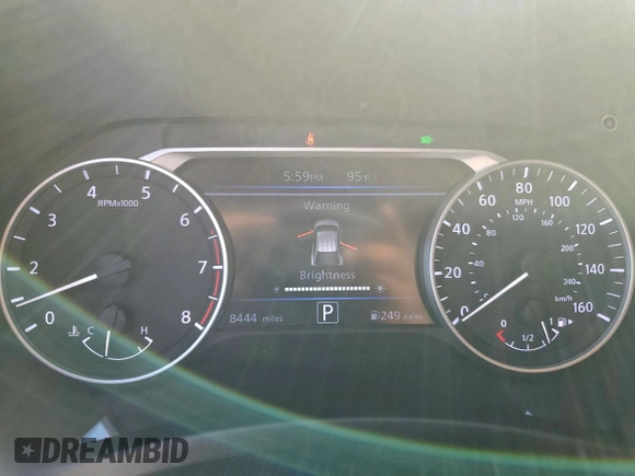 2024 Nissan Sentra SR with VIN 3N1AB8DV5RY380137, listed as a Copart auction lot 59745995 with 8,444 mi miles and Salvage title. Bid and sale history available at DreamBid. Image 9.