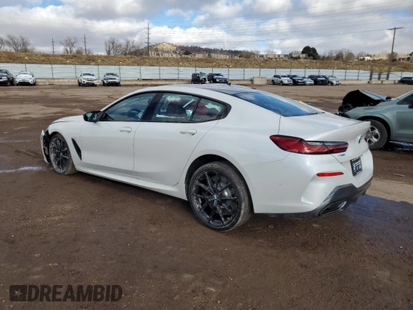 2024 BMW 8 Series M850i with VIN WBAGV8C06RCR92101, listed as a Copart auction lot 81748714 with 78 mi miles and Salvage Title. Bid and sale history available at carsss.com. Image 2.