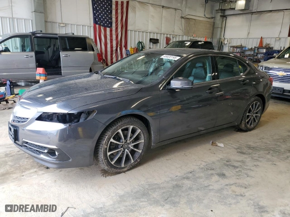 2015 Acura TLX V6 Advance with VIN 19UUB3F7XFA010380, listed as a Copart auction lot 46820195 with 115,841 mi miles and Clean Title. Bid and sale history available at carsss.com. Image 1.