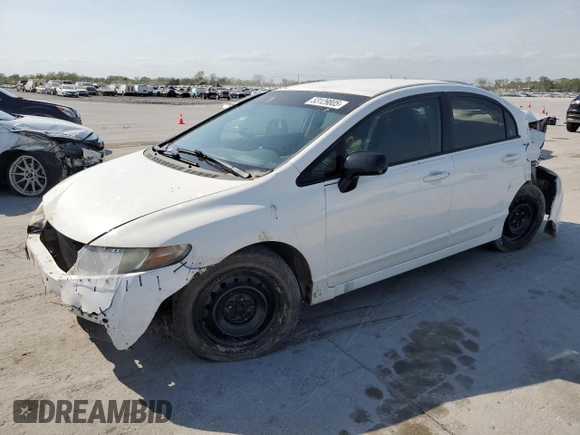 2010 Honda Civic LX with VIN 2HGFA1F59AH573302, listed as a Copart auction lot 53129805 with 290,954 mi miles and Clean Title. Bid and sale history available at DreamBid. Image 1.