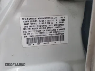 2010 Honda Fit Sport z VIN JHMGE8H42AS026349, wystawiony jako Copart lot #55589495 z przebiegiem 125 952 mil mil oraz Szkoda całkowita • Salvage title. Historia ofert i sprzedaży dostępna na DreamBid. Obrazek 13.