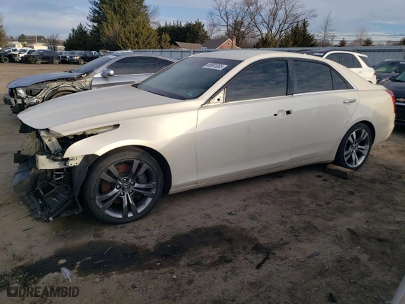 2014 Cadillac CTS Sedan Vsport RWD with VIN 1G6AU5S86E0144588, listed as a Copart auction lot 46591065 with 160,439 mi miles and Salvage Title. Bid and sale history available at carsss.com. Image 1.