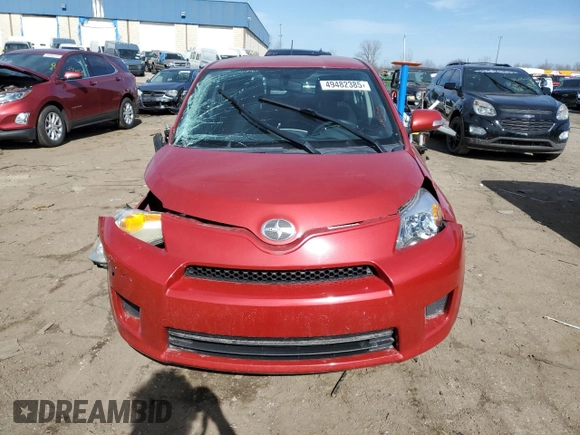 2011 Scion xD with VIN JTKKU4B4XB1013445, listed as a Copart auction lot 49482385 with Not Provided miles and Salvage Title. Bid and sale history available at carsss.com. Image 5.