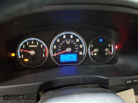 2007 Hyundai Santa Fe SE with VIN 5NMSH73E37H031738, listed as a Copart auction lot 55100575 with 187,435 mi miles and Salvage title. Bid and sale history available at DreamBid. Image 9.