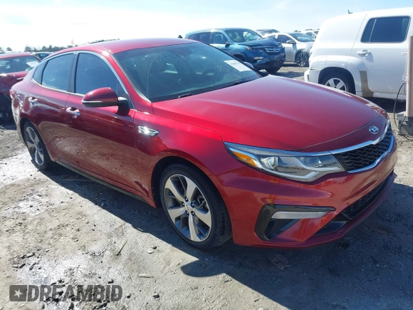 2019 Kia Optima LX with VIN 5XXGT4L32KG332395, listed as a IAAI auction lot 41606749 with 58,532 mi miles. Bid and sale history available at carsss.com. Image 1.