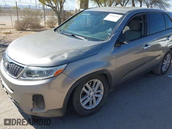 2014 Kia Sorento LX with VIN 5XYKT3A6XEG480411, listed as a IAAI auction lot 42008356 with 137,435 mi miles and . Bid and sale history available at DreamBid. Image 6.