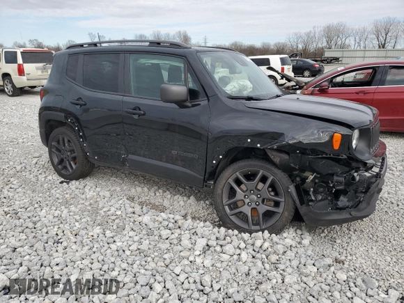2021 Jeep Renegade 80th Anniversary with VIN ZACNJDBB0MPM33663, listed as a Copart auction lot 47292215 with Not provided miles and Salvage title. Bid and sale history available at DreamBid. Image 4.
