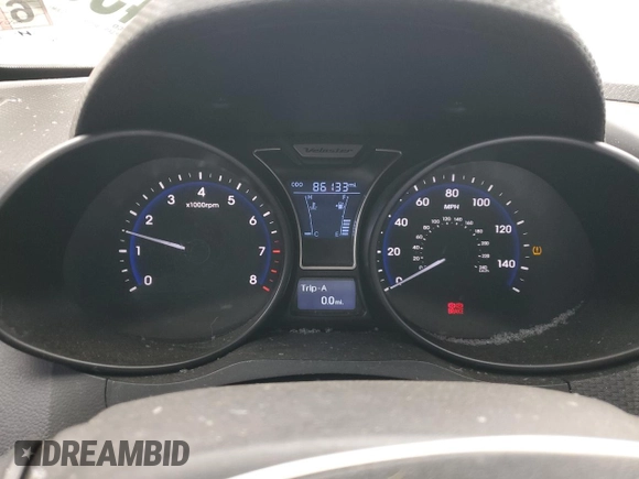 2014 Hyundai Veloster Turbo with VIN KMHTC6AEXEU193268, listed as a Copart auction lot 45005875 with 86,133 mi miles and Salvage Title. Bid and sale history available at carsss.com. Image 9.