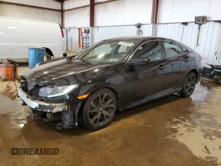 2019 Honda Civic Sport with VIN 2HGFC2F88KH514138, listed as a Copart auction lot 54598535 with 122,198 mi miles and Salvage title. Bid and sale history available at DreamBid. Image 1.