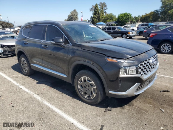 2022 Hyundai Santa Fe Hybrid Blue with VIN KM8S2DA10NU037501, listed as a Copart auction lot 61208664 with NaN miles and Salvage Title. Bid and sale history available at carsss.com. Image 4.