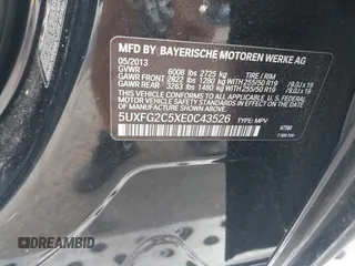 2014 BMW X6 xDrive35i with VIN 5UXFG2C5XE0C43526, listed as a IAAI auction lot 42121122 with 199,564 mi miles. Bid and sale history available at carsss.com. Image 9.