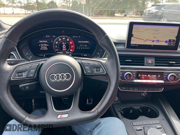 2018 Audi S4 Premium Plus with VIN WAUB4AF47JA002513, listed as a Copart auction lot 52750115 with 114,949 mi miles and Clean Title. Bid and sale history available at carsss.com. Image 7.