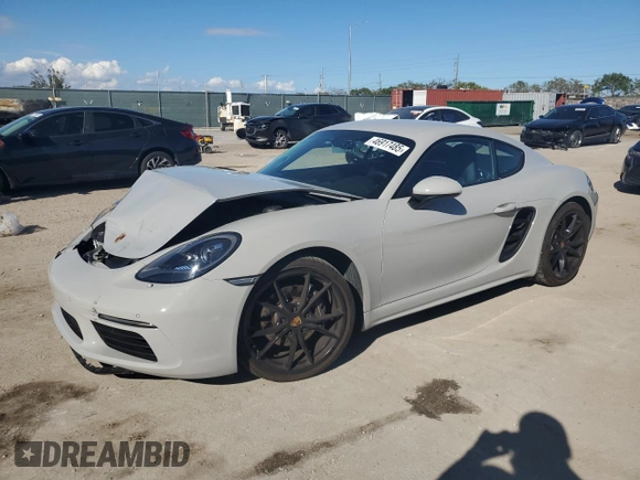 2024 Porsche 718 Cayman z VIN WP0AA2A82RK255106, wystawiony jako Copart lot #46917485 z przebiegiem 13 662 mil mil oraz Szkoda całkowita • Salvage title. Historia ofert i sprzedaży dostępna na DreamBid. Obrazek 1.