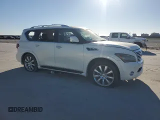 2013 Infiniti QX56 with VIN JN8AZ2NF1D9550803, listed as a Copart auction lot 45905775 with Not provided miles and Salvage title. Bid and sale history available at DreamBid. Image 4.
