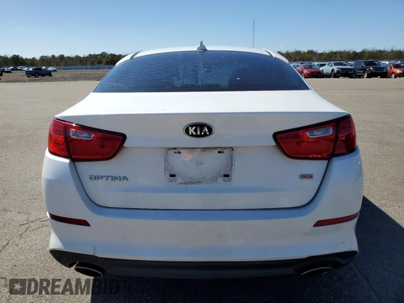 2015 Kia Optima LX with VIN KNAGM4A70F5640806, listed as a Copart auction lot 50364795 with 96,393 mi miles and Salvage Title. Bid and sale history available at carsss.com. Image 6.