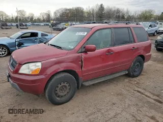 2004 Honda Pilot EX with VIN 2HKYF18584H556069, listed as a Copart auction lot 53141105 with 306,782 mi miles and Salvage Title. Bid and sale history available at DreamBid. Image 1.