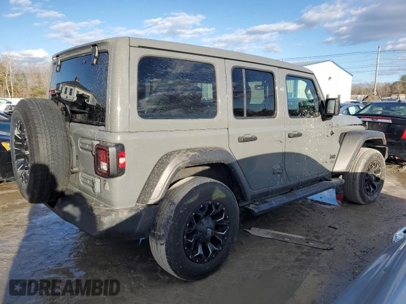 2021 Jeep Wrangler Unlimited Sport S with VIN 1C4HJXDN4MW847816, listed as a Copart auction lot 45693565 with 39,438 mi miles and Salvage Title. Bid and sale history available at carsss.com. Image 3.