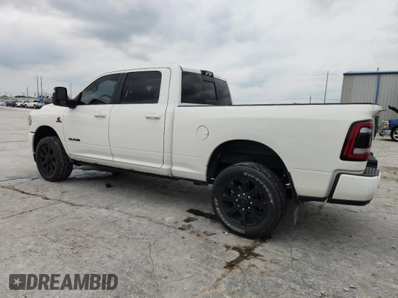 2024 Ram 2500 Laramie z VIN 3C6UR5FL4RG264988, wystawiony jako Copart lot #59959315 z przebiegiem 22 787 mil mil oraz Szkoda całkowita • Salvage title. Historia ofert i sprzedaży dostępna na DreamBid. Obrazek 2.