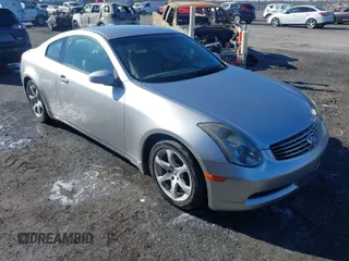 2003 Infiniti G35 w/Leather with VIN JNKCV54E83M218698, listed as a IAAI auction lot 41374347 with 56,977 mi miles and . Bid and sale history available at DreamBid. Image 1.