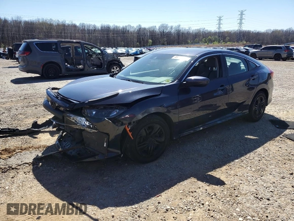 2019 Honda Civic Sedan LX with VIN 2HGFC2F65KH525466, listed as a Copart auction lot 49464965 with 76,506 mi miles and Salvage Title. Bid and sale history available at carsss.com. Image 1.