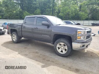 2015 Chevrolet Silverado 1500 LT with VIN 3GCUKREC0FG509688, listed as a Copart auction lot 54199185 with 0 mi miles and Salvage Title. Bid and sale history available at carsss.com. Image 4.