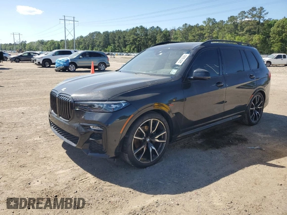 2022 BMW X7 xDrive40i z VIN 5UXCW2C07N9K42630, wystawiony jako Copart lot #52619295 z przebiegiem 60 706 mil mil oraz Szkoda całkowita • Salvage title. Historia ofert i sprzedaży dostępna na DreamBid. Obrazek 1.